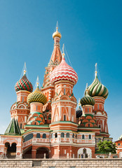 Fototapeta na wymiar St. Basil`s Cathedral on the Red Square in Moscow, Russia