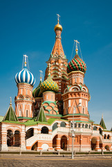 Fototapeta na wymiar St. Basil`s Cathedral on the Red Square in Moscow, Russia