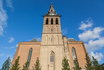 Fototapeta na wymiar Tower of the Stevens church in Nijmegen, Netherlands