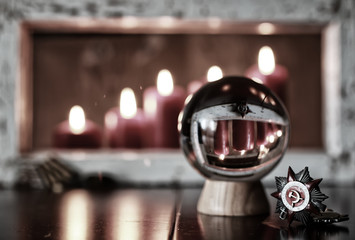 photoeffect scratch old retro medals USSR