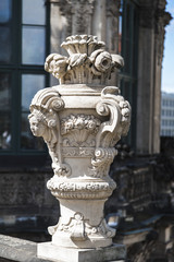 Naklejka premium Old baroque stone statue in shape of cup