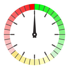 Measuring device scale icon. Full circle