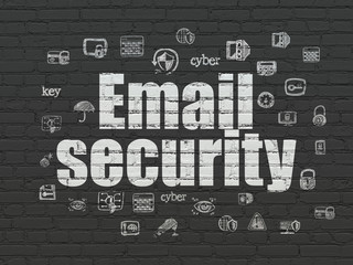 Protection concept: Email Security on wall background