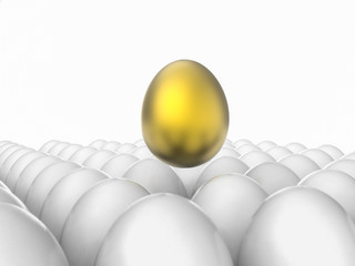 leadership concept with golden egg