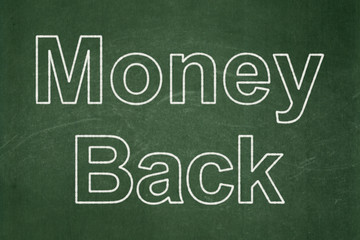 Obraz premium Business concept: Money Back on chalkboard background