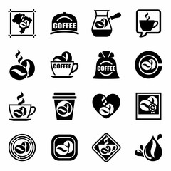 Vector Coffe icon set