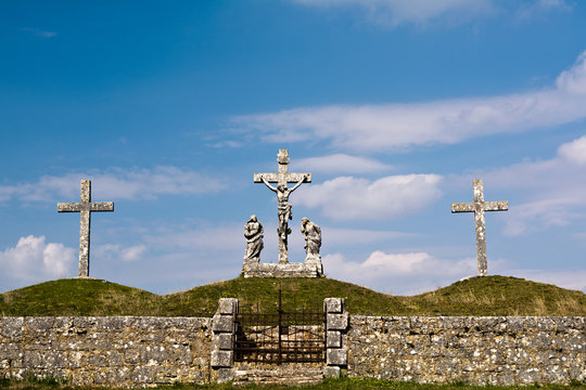 Calvary crucifixion sculpture in Croatia