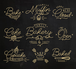 Flat bakery symbols