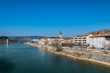 Sur le pont du Rhône à Tain l'Hermitage