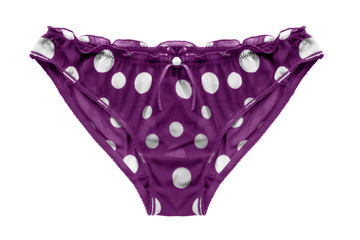 Purple panties isolated