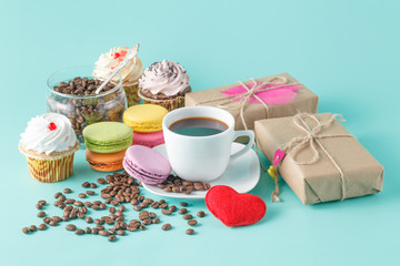 Lovers breakfast concept