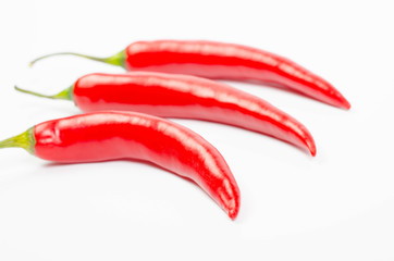 Red hot chili pepper isolated on a white background