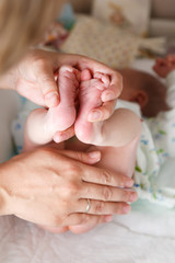 Beautiful Soft newborn baby feet