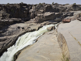 Fototapeta na wymiar South African river flowing from Augrabies Waterfall
