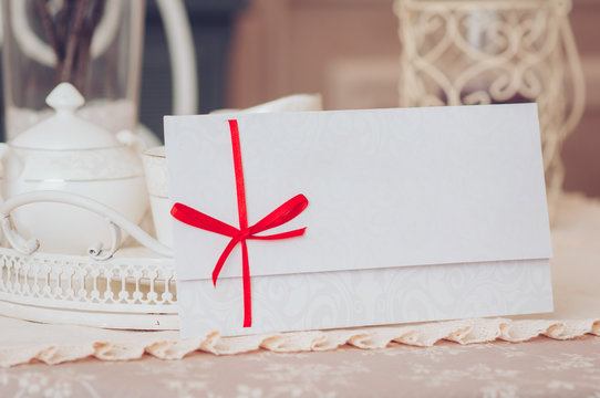 Gift card - closeup of a sign card.