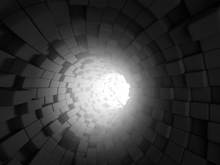 Abstract Tunnel Dark 3d Background