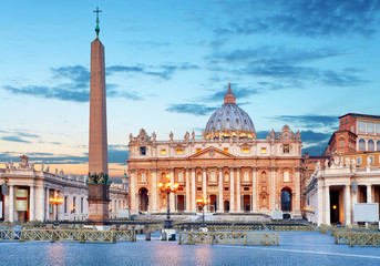 Vatican, Rome, St. Peter's Basilica - nobody - obrazy, fototapety, plakaty