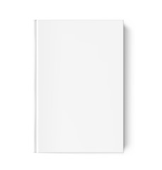 Blank cover book isolated on white background. Vector illustration.