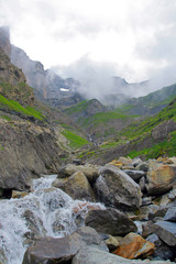 Górski strumień w Alpach