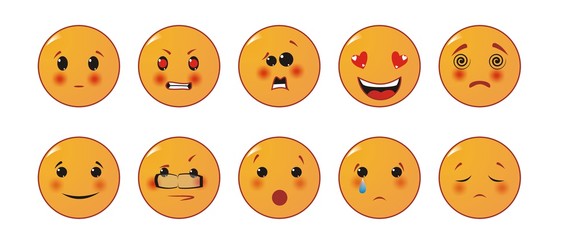 Fototapeta premium Zestaw emotikonów