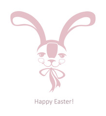 Happy Easter! Easter bunny. Vector template.
