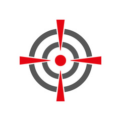 Optical sight vector illustration on a white background