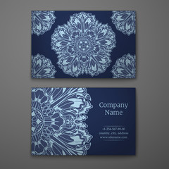 Business card  in Baroque Style.