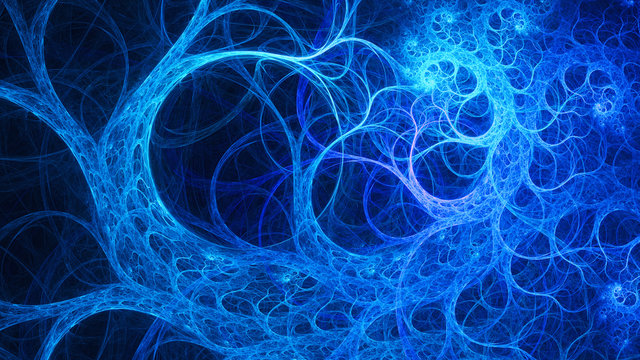 Fototapeta Fabulous tree branches. Avant-garde and abstract. Mysterious psychedelic relaxation wallpape. Sacred geometry. Fractal Wallpaper pattern desktop. Digital artwork creative graphic design.
