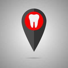 Black Pointer dentistry, vector illustration