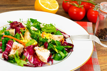 Salad Mix Batavian, Frise, Radicchio, Chicory  Chicken