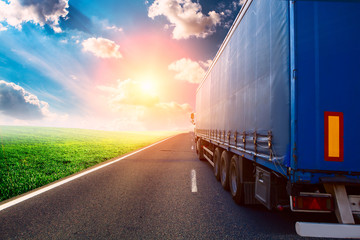 truck on a highway