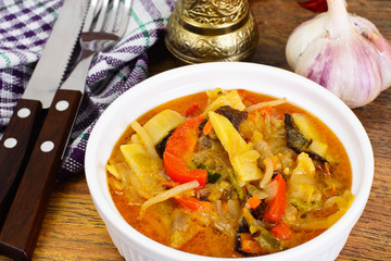 Bean Sprouts with Bell Peppers, Mushrooms Mun, Onions, Bamboo Sh