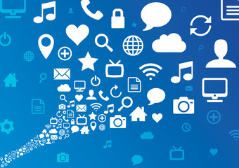 Flusso di icone social