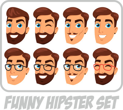 head funny hipster set