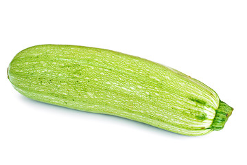 Fresh Green Zucchini on White Background