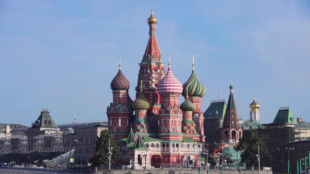 A view of the St. Basil's Cathedral, Moscow, Russia