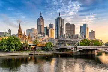 Foto op Plexiglas Het centrale zakendistrict van Melbourne © gb27photo
