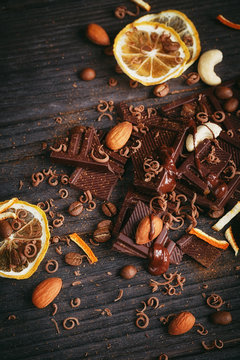 Chocolates background.
