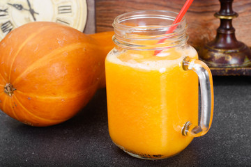 Fresh Tasty Vitamin Pumpkin Smoothie