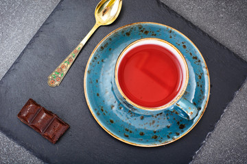 Cup of Tea on Dark Background