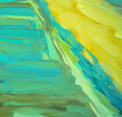 decorative abstract oil painting on canvas, illustration © Mikhail Zahranichny