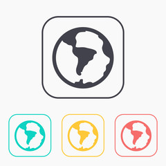 color icon set of earth