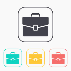 color icon set of suitcase