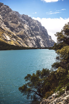 Huaraz, Peru, Huandoy mountain and Paron lake
