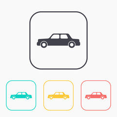 color icon set of car