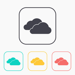 color icon set of clouds
