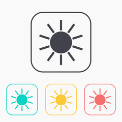 color icon set of sun