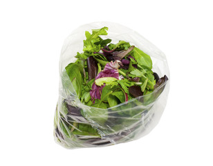 Bag of healthy fresh spring salad