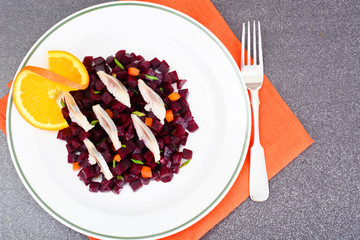 Beetroot Salad with Herring