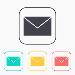 color icon set of mail